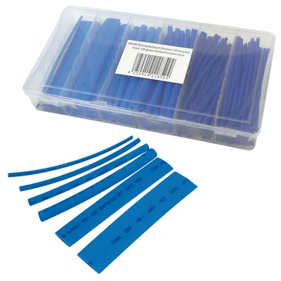 Produktbild von Schrumpfschlauchsortiment, 100 teilig, Farbe: Blau