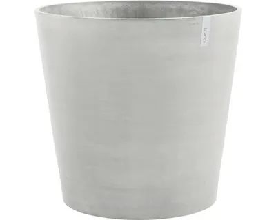 Produktbild von Pflanztopf Ecopots Amsterdam mit Rollen Kunststoff Ø 60 cm H 56 cm weißgrau