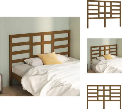Produktbild von vidaXL Bett-Kopfteil Honigbraun 166x4x104 cm Massivholz Kiefer -  Kopf- & Fußenden