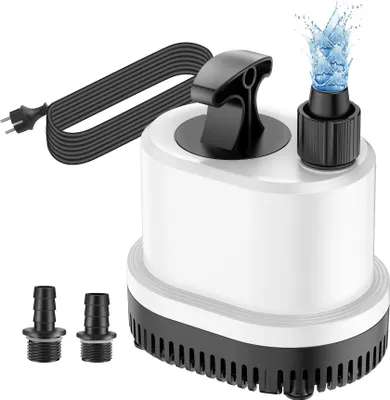 Produktbild von Tauchpumpe 40W 2500L/H, Aquarium pumpe mit 3 Düse 2,3 m Kabel 5mm flacher Ansaugung Überhitzungsschutz,Wasserpumpe für Gärten, Aquarium, Teich, Brunne