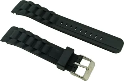 Produktbild von s.Oliver Uhrenarmband | Silikon schwarz 20mm SO-2290 SO-2549 SO-2584