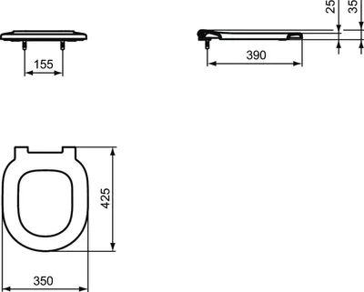 Produktbild von Ideal Standard IDS WC-Sitzring CONNECT FREEDOM m Stangenscharnier, weiß