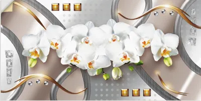 Produktbild von ARTland Wandbild, selbstklebend Orchideen mit Elementen Größe: 60x30 cm