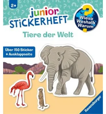 Produktbild von Wieso? Weshalb? Warum? junior Stickerheft - Tiere der Welt