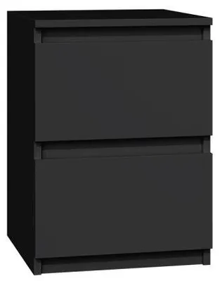 Obrázek produktu pro Topeshop M2 CZERŃ, Noční stolek, Černá, 2 zásuvka/zásuvek, Dřevotřískové desky, 300 mm, 300 mm