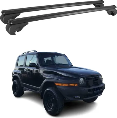 Produktbild von Dachträger für Ssangyong Korando 1996-2006 Gepäckträger Grundträger Alu Schwarz