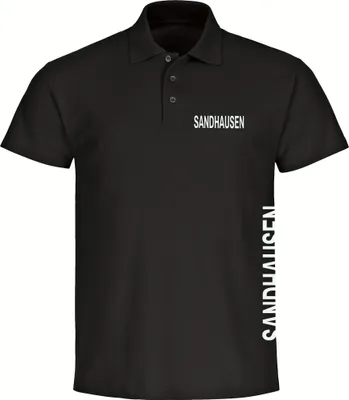 Produktbild von multifanshop Poloshirt - Sandhausen - Brust & Seite, schwarz, Größe XXL