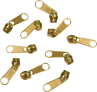 Produktbild von 10 Schieber Reißverschluss Zipper für Endlosreißverschluss 3mm, mehr als 70 Farben, Farbe:gold