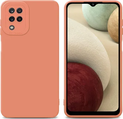 Immagine prodotto di Cadorabo cover per Samsung Galaxy A12 / M12 cover protettiva in TPU arancione custodia in silicone custodia per cellulare