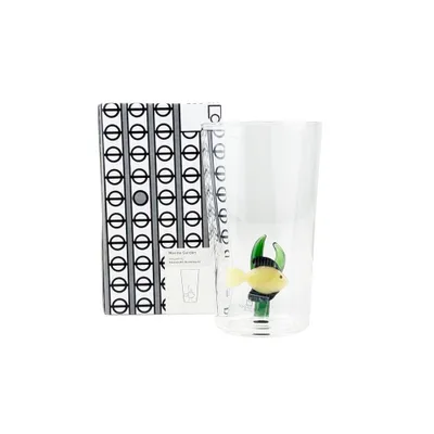 Produktbild von Mundgeblasenes Longdrinkglas Marine Garden Ø 9 cm H 14 cm