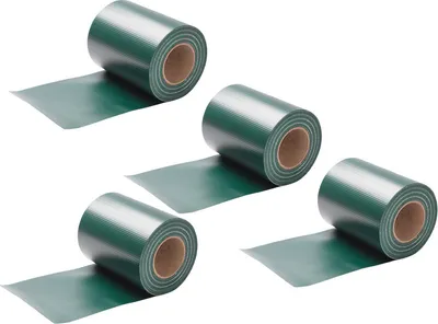 Produktbild von Aopunly Sichtschutzstreifen PVC Doppelstabmatten Zaun Windschutz 4 Rollen á 35m x 19cm Grün