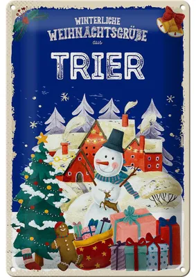 Produktbild von Blechschild Weihnachtsgrüße aus TRIER 20x30cm