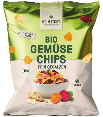 Produktbild von Heimatgut  Gemüse Chips fein gesalzen 100g