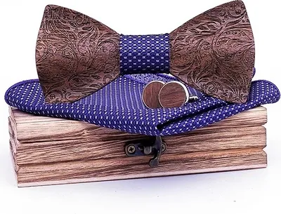 Immagine prodotto di Papillon in legno EL-30893 Viola - Eleganza Unica KP30893