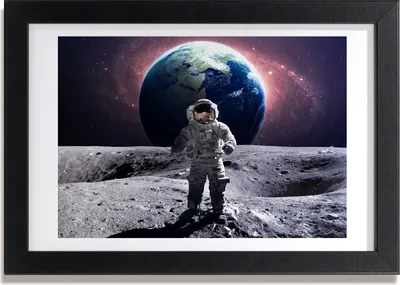 Produktbild von Bild 30x20 MDF-Rahmen, Wandkunst Astronaut