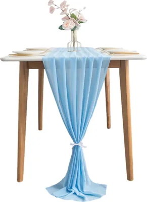 Obrázok produktu pre Mäkký šifón 70x305cm Romantický stolový bežec, jesenný stolový bežec na vďakyvzdanie, extra dlhý stolový bežec