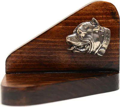 Image de Pitbull - bougeoir en bois avec chien, socle pour bougie chauffe-plat, lieu de commémoration du chien de la marque Art-Dog