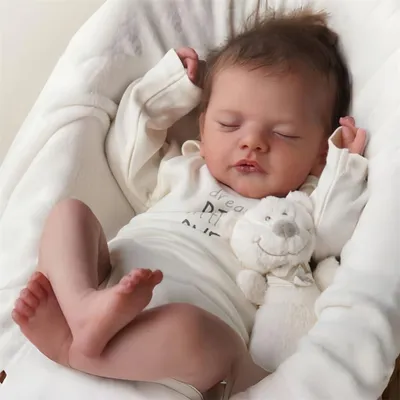 Reborn Babypop 46 cm, handgemacht, weicher Körper, lebensecht