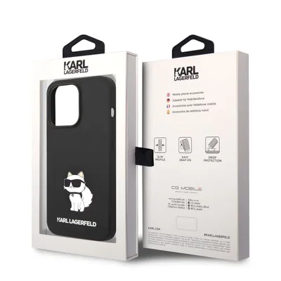 Obrázok produktu pre Puzdro Karl Lagerfeld Silicone Choupette Na Iphone 14 Pro Max - Čierne