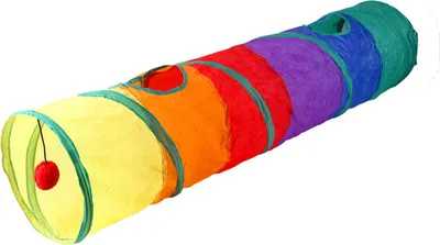 Produktbild von Katzentunnel, sicher, umweltfreundlich, interaktives Regenbogen-Haustierspiel für kleine Haustiere, Hunde