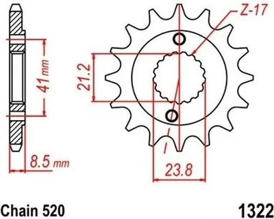 Immagine prodotto di Pignone anteriore 13Z per HONDA ATC 200TRX 250 300 R EX Fourtrax