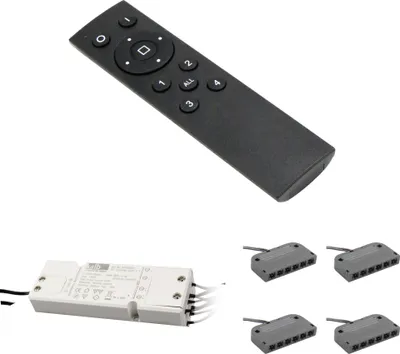 Produktbild von kalb | 4-Kanal-Controller Funkfernbedienung 12V LED Beleuchtung dimmbar 60W Controller mit Fernbedienung