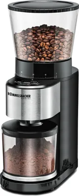 Produktbild von Kaffemühle EKM 500, integrierte Waage, Kegelmahlwerk, Mahlgrad in 39 Stufen, Bohnenbehälter 400 g, Pulverbehälter 200 g, Halterung für Siebträger