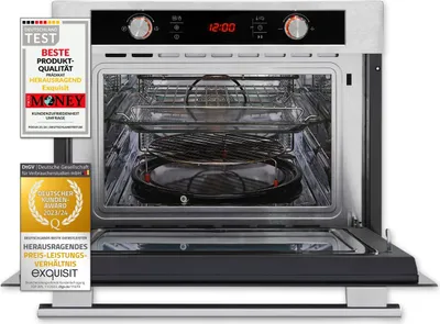 Produktbild von Exquisit Einbaumikrowelle EBM 4544 HI | 900 Watt | Grill | Edelstahl