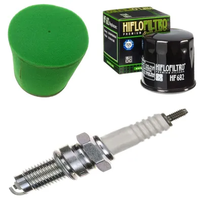 Image de Kit d'entretien pour Hyosung TE 450 S Sport 2007-2009 : filtre à air, filtre à huile, bougie d'allumage de pamoto - Neuf