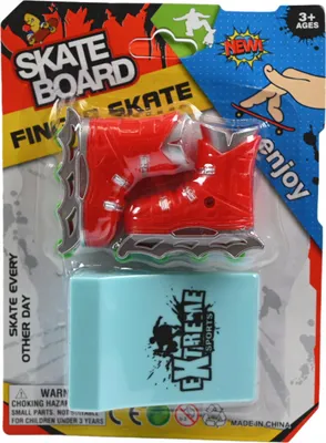 Produktbild von Finger Skates Set mit Rampe - Mini Inline-Skates für Finger Tricks & Skatepark