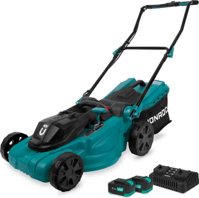 Produktbild von Vonroc Rasenmäher 40V - 38cm Schnittbreite - Zentrale Höhenverstellung - Inkl. zwei 4.0Ah Akkus und Doppel-Schnellladegerät