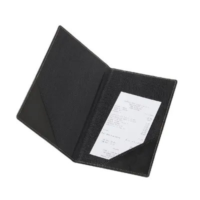 Produktbild von Securit Rechnungsmappe TRENDY 130 x 230 mm schwarz aus Kunststoff in Lederoptik