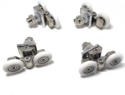Immagine prodotto di Porta doccia a due ante, ruote da 23 mm, 4 rulli per porta doccia