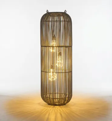 Produktbild von formano Solarlaterne Außen Garten Rattan Laterne 3 LED Birnen 60 cm Solarleuchte