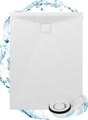Produktbild von Granitan | Duschwanne Teja - 120x90 cm - Weiß - Robustes SMC Material - Antirutsch-Oberfläche