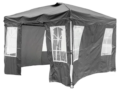 Produktbild von COSTWAY Pop Up Faltpavillon 300x300cm, Pavillon höhenverstellbar, Gartenpavillon mit 4 abnehmbaren Seitenwänden Tasche & Sandsäcken, Partyzelt tragbar