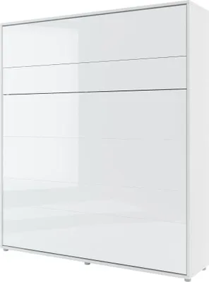 Produktbild von Mirjan24 Wandklappbett Bed-Concept BC-13 180x200 Vertical, Stilvoll Funktionsbett, Modernes Schrankbett (Farbe: Weiß Matt / Weiß Hochglanz)