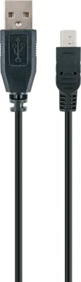 Produktbild von Schwaiger CK1521 533, 1 m, USB A, Mini-USB B, USB 2.0, Männlich/Männlich, Schwarz