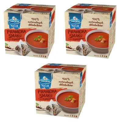 Produktbild von Vegeta Natur für Tomatensuppe 3x 30g - Suppen Würzmischung 18x 5g Pyramidenbeutel