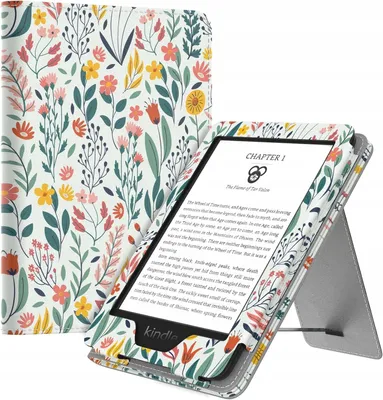 Produktbild von MoKo Hülle für Kindle 6 Zoll mit Auto Sleep/Wake Blumenmuster