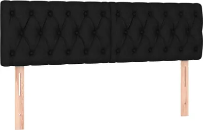Produktbild von vidaXL Kopfteile Schwarz 144x7x78/88 cm Stoff