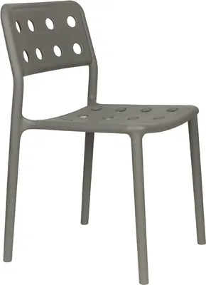 Produktbild von Gartenstuhl Grauer Kunststoff - 53x46x80cm - Serra - 4er Set