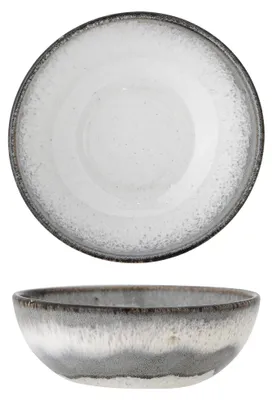 Produktbild von Bloomingville Paula, Müslischüssel, Rund, Steingut, Grau, 0,525 l, 16 cm