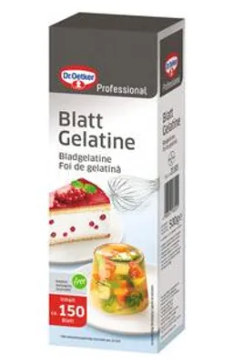 Immagine prodotto di Dr. Oetker 711225000 Dr. Oetker Blattgelatine  150 Blatt, 1 St.