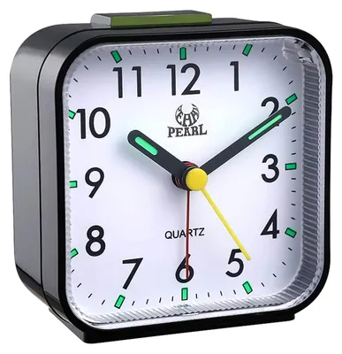 Analoger Wecker, leise, Reiseuhr, ohne Ticken, Schlummerfunktion, weiß