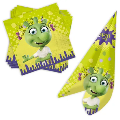 Produktbild von Die Olchis Servietten, 20er Pack, 33cm x 33cm
