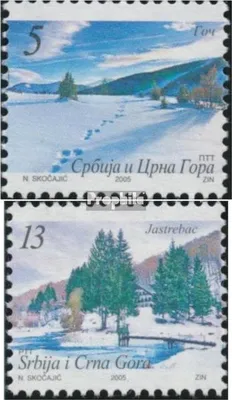 Produktbild von Briefmarken Jugoslawien 2005 Mi 3265-3266 (kompl.Ausg.) postfrisch Freimarken - Berge