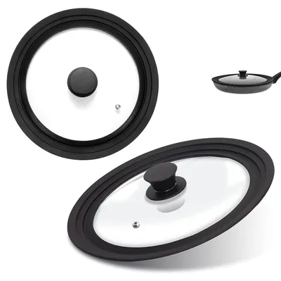 Image de Solidchoice - Couvercle universel pour casseroles et poêles, de 16 à 32 cm