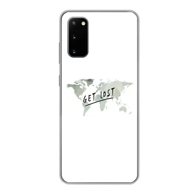 Produktbild von MuchoWow® Handyhülle Schutzhülle Hülle für Samsung Galaxy S20 Weltkarte - Grau - Zitat Silikon Softcase Handy Hülle - Bild