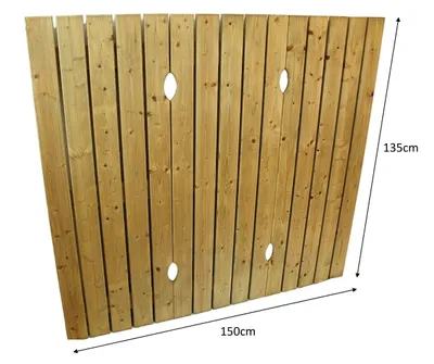 Produktbild von Sandkastendeckel Bär aus Kiefernholz imprägniert Holzdeckel Abdeckung Größe: 135 x 150 cm